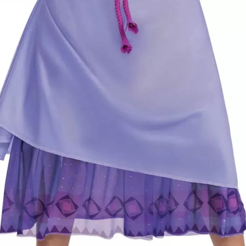 Wish Asha Halloween Costume 4/6 Purple Long Sleeve Dress Princess Girls Disney